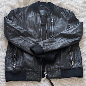 Kino Leather Bomber Jacket